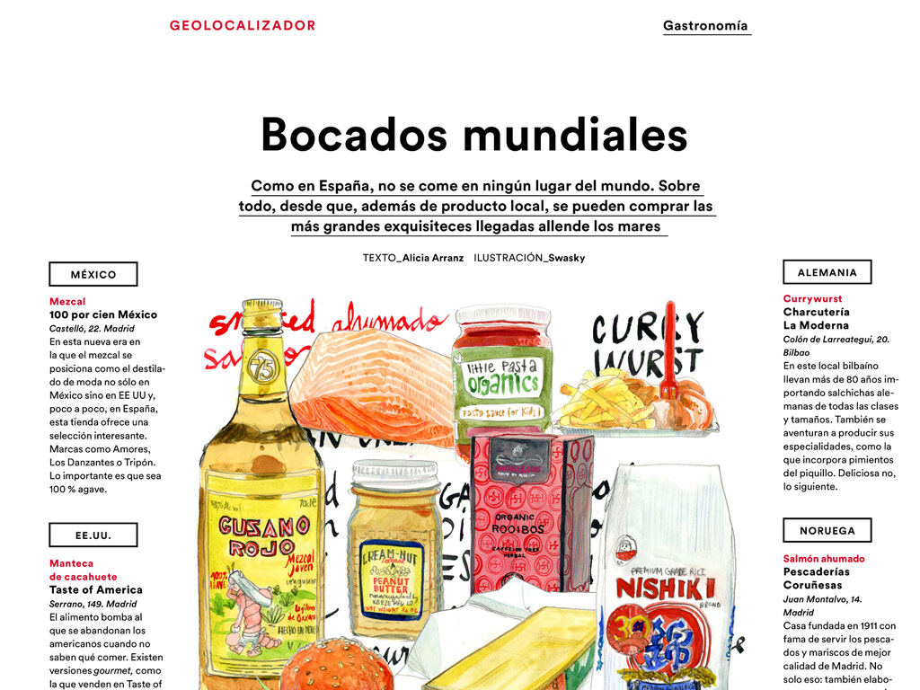 Editorial still-life illustration of delicatessen food packaging by Swasky