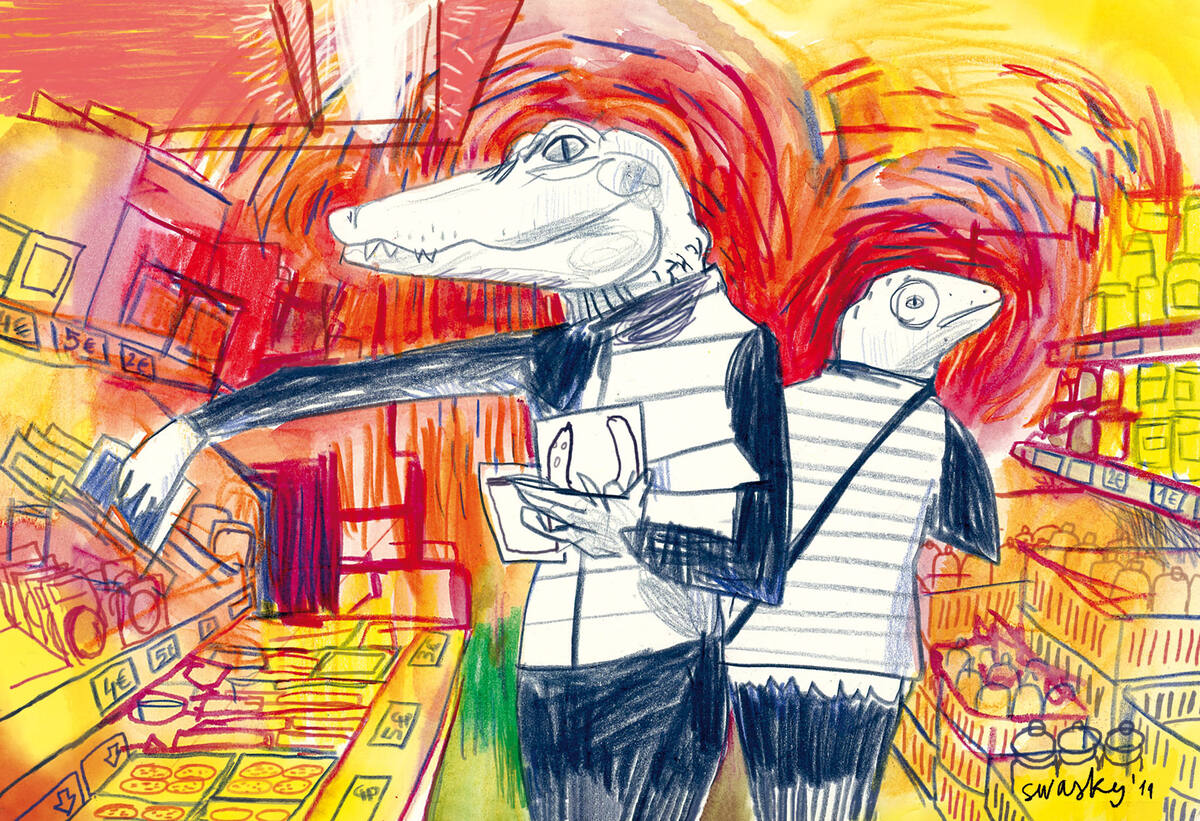 Expressive editorial illustration about neuromarketing and consumer behaviour by Swasky