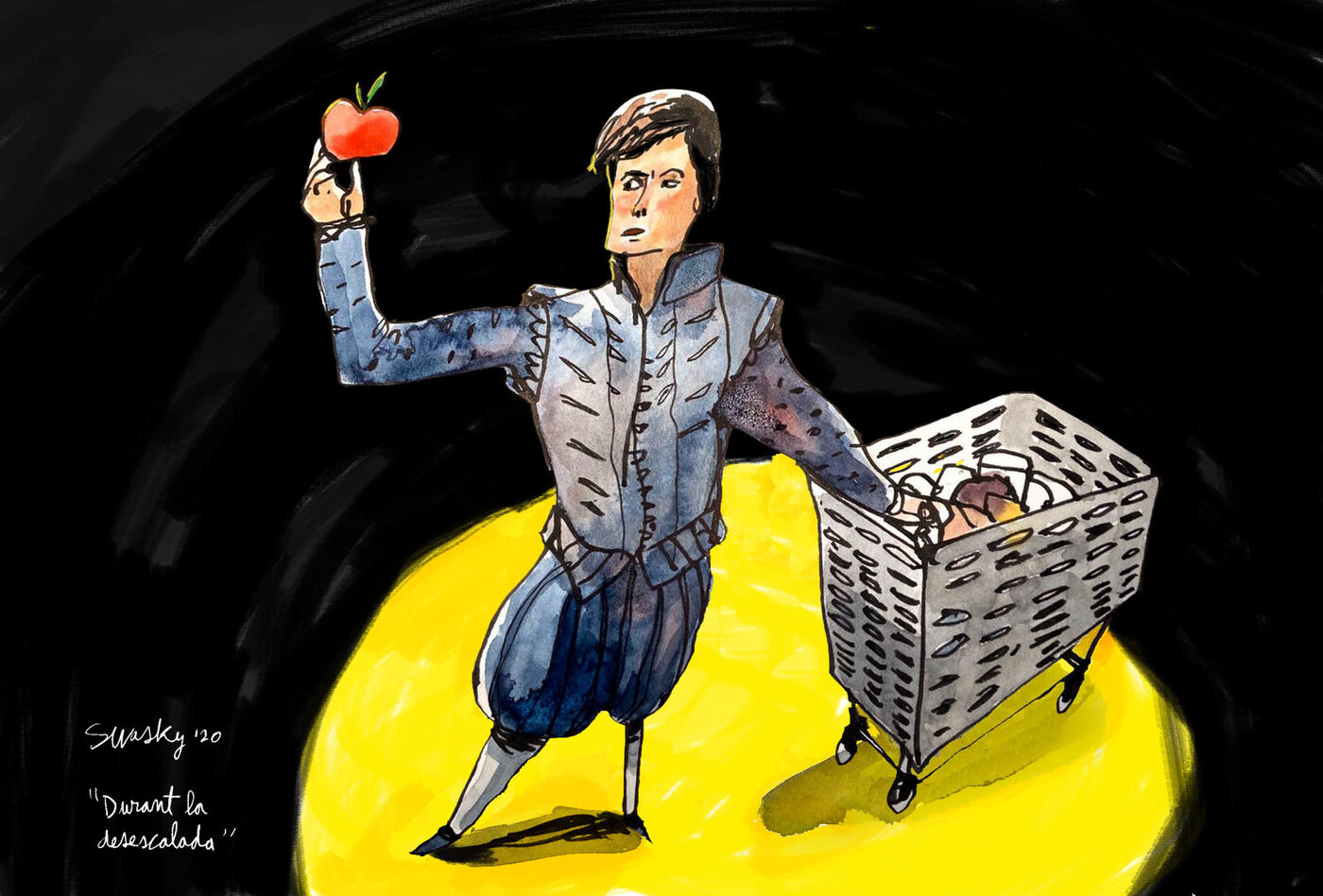 Editorial illustration about responsible consumer choices by Swasky