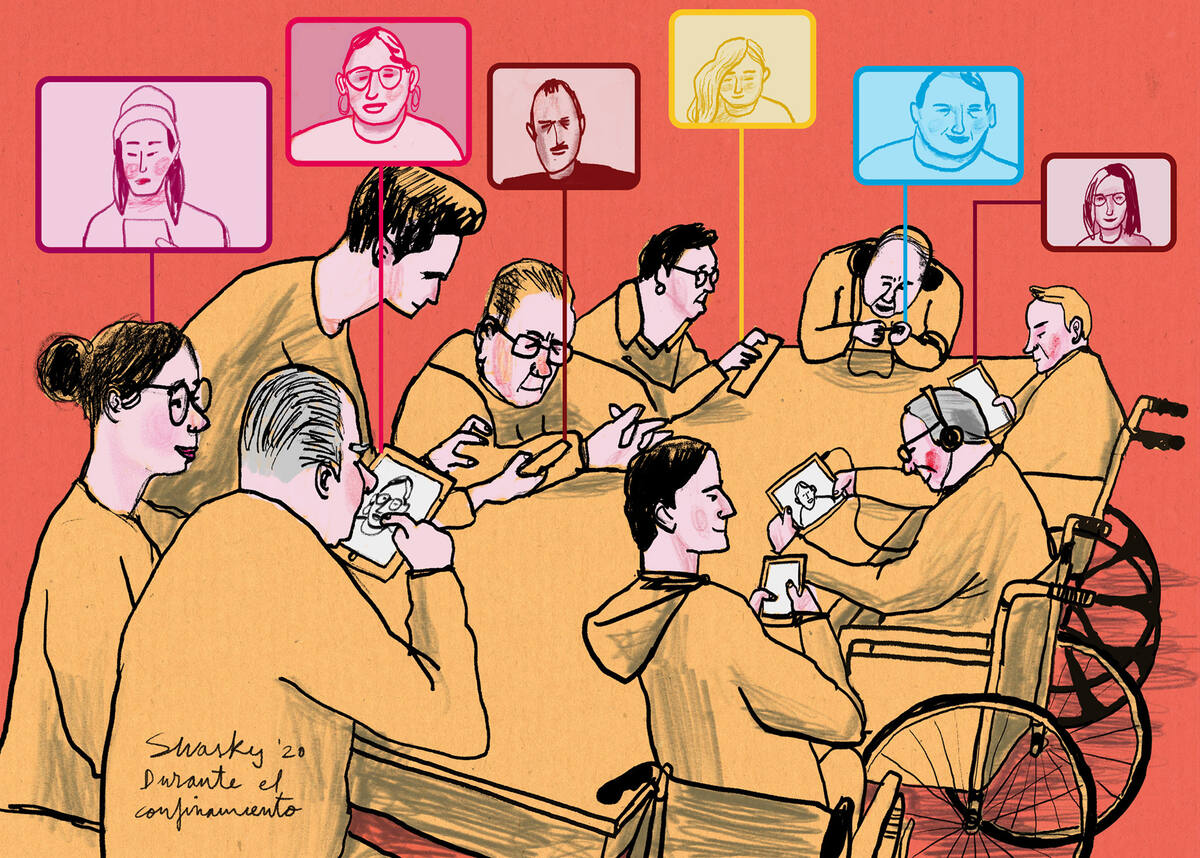 Illustration of people and social communication for a marketing project by Swasky